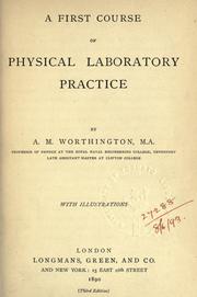 Cover of: first course of physical laboratory practice.