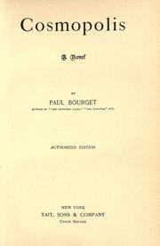 Cover of: Cosmopolis by Paul Bourget