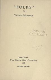 Cover of: "Folks" by Murdock, Victor