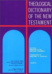 Cover of: Theological Dictionary of the New Testament (Volume IX) by Gerhard Kittel, Gerhard Friedrich