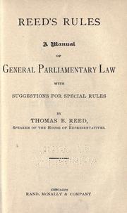 Cover of: Reed's rules by Reed, Thomas B.