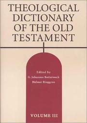 Cover of: Theological Dictionary of the Old Testament, Vol. 3 by G. Johannes Botterweck