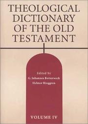 Cover of: Theological Dictionary of the Old Testament, Vol. 4