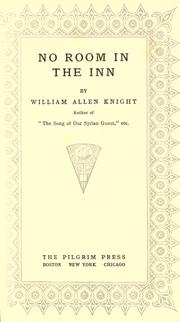 Cover of: No room in the inn