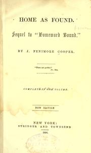 Cover of: Home as found by James Fenimore Cooper