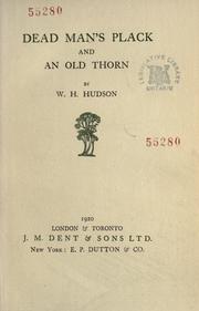 Cover of: Dead Man's Plack by W. H. Hudson