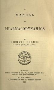 Cover of: A manual of pharmacodynamics