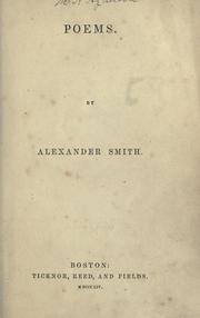 Cover of: Poems by Alexander Smith