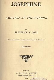Cover of: Josephine by Frederick A. Ober