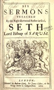 Cover of: Six sermons