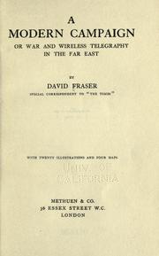 Cover of: A modern campaign by David Fraser, David Fraser