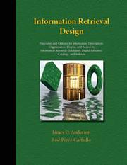 Cover of: Information retrieval design by Anderson, James D.