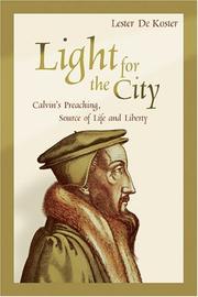 Cover of: Light for the City | Lester Dekoster