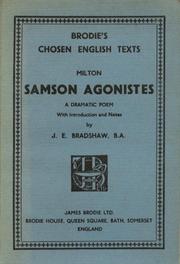 Cover of: Samson Agonistes by John Milton