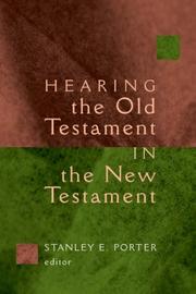Cover of: Hearing the Old Testament in the New Testament (Mcmaster New Testament Studies)
