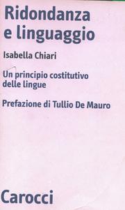 Cover of: Ridondanza e linguaggio: un principio costitutivo delle lingue