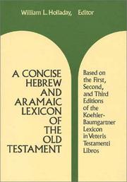 Cover of: A Concise Hebrew and Aramaic Lexicon of the Old Testament by William Lee Holladay