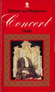 Cover of: Concert guide by Gerhart von Westerman