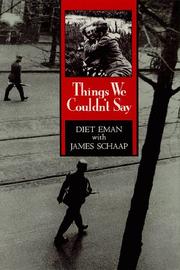 Cover of: Things we couldn't say by Diet Eman