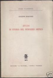 Cover of: Studi di storia del pensiero antico.