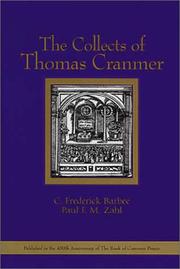 Cover of: The collects of Thomas Cranmer