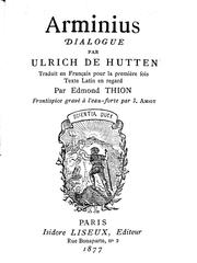 Cover of: Arminius by Ulrich von Hutten