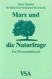 Marx und die Naturfrage by Hans Immler, Wolfdietrich Schmied-Kowarzik