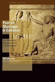 Cover of: Paul on Marriage and Celibacy: The Hellenistic Background of 1 Corinthians 7