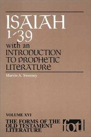 Cover of: Forms of Old Testament Literature: Isaiah 1-39 with an Introduction to Prophetic Literat (Forms of the Old Testament Literature)