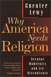 Cover of: Why America needs religion by Guenter Lewy