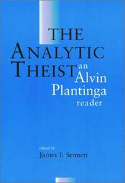 Cover of: analytic theist: an Alvin Plantinga reader