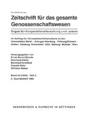 Cover of: in: ZfgG Band 42(1992), Heft 2: hrsg. von Blümle/Dülfer/Großfeld/Hahn/Weber