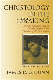 Cover of: Christology in the Making by James , D. G. Dunn