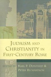 Cover of: Judaism and Christianity in first-century Rome