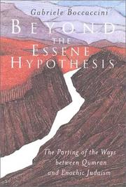Beyond the Essene hypothesis by Gabriele Boccaccini