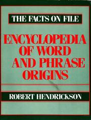 Cover of: Facts on File encyclopedia of wordand phrase origins