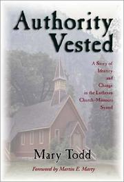 Cover of: Authority Vested by Mary Todd