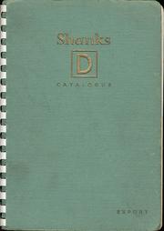 Shanks D catalogue. Export. by Shanks & Co Ltd.