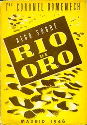 Cover of: Algo sobre Río de Oro.