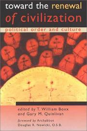 Cover of: Toward the Renewal of Civilization | 