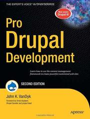 Cover of: Pro Drupal development