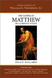 Cover of: The Gospel of Matthew in Current Study by David E. Aune