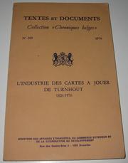 Cover of: L' industrie des cartes à jouer de Turnhout, 1826-1976