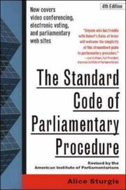 Cover of: The standard code of parliamentary procedure by Alice Sturgis