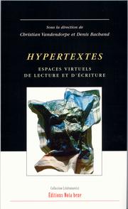 Cover of: Hypertextes by Christian Vandendorpe