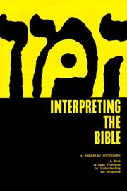 Interpreting the Bible by A. Berkeley Mickelsen