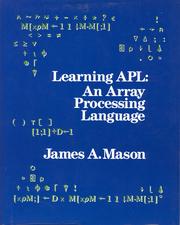 Cover of: APL Programming language