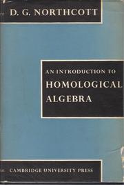 Cover of: An introduction to homological algebra.