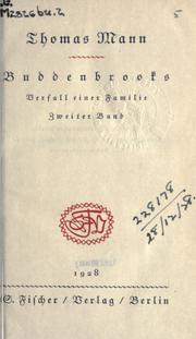 Cover of: Buddenbrooks, Verfall einer Familie: Zweiter Band