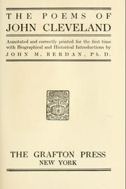 The poems of John Cleveland by Cleveland, John